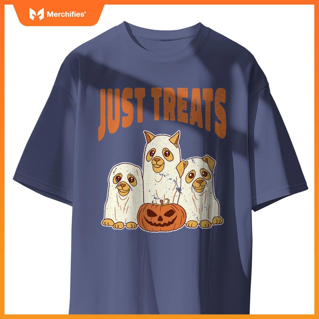 Group of Ghost Dogs Spooky Halloween Cat Lover Kids Adults T-Shirt