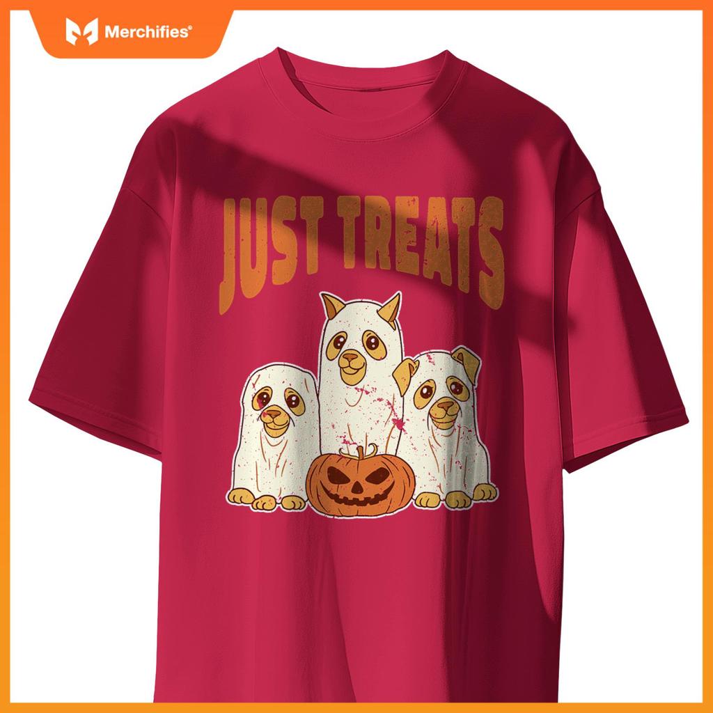 Group of Ghost Dogs Spooky Halloween Cat Lover Kids Adults T-Shirt