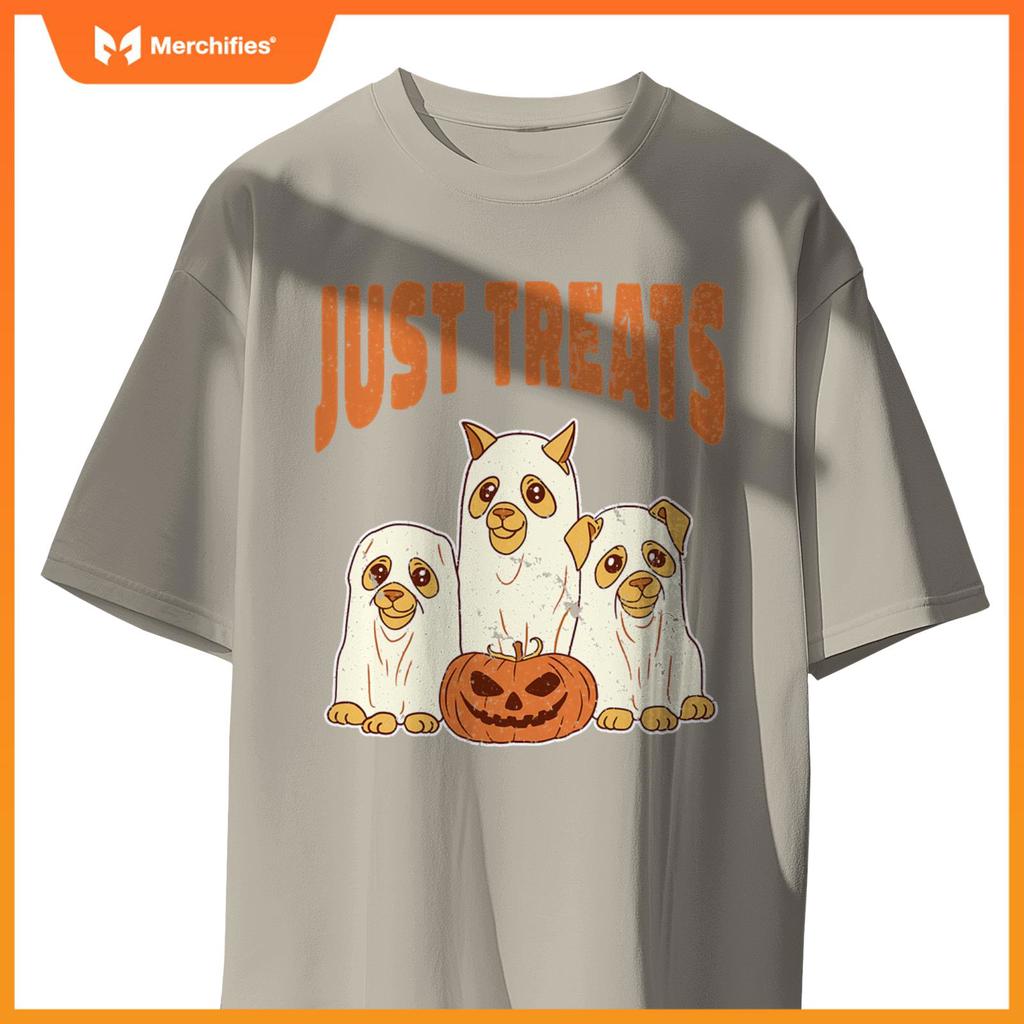 Group of Ghost Dogs Spooky Halloween Cat Lover Kids Adults T-Shirt