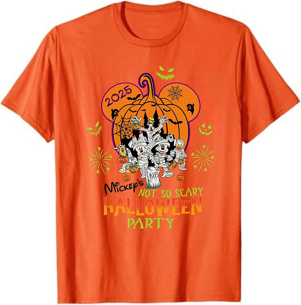 Halloween 2025 Tshirt, Mickey Not So Scary Halloween Party Shirt, Halloween Family Matching Shirts