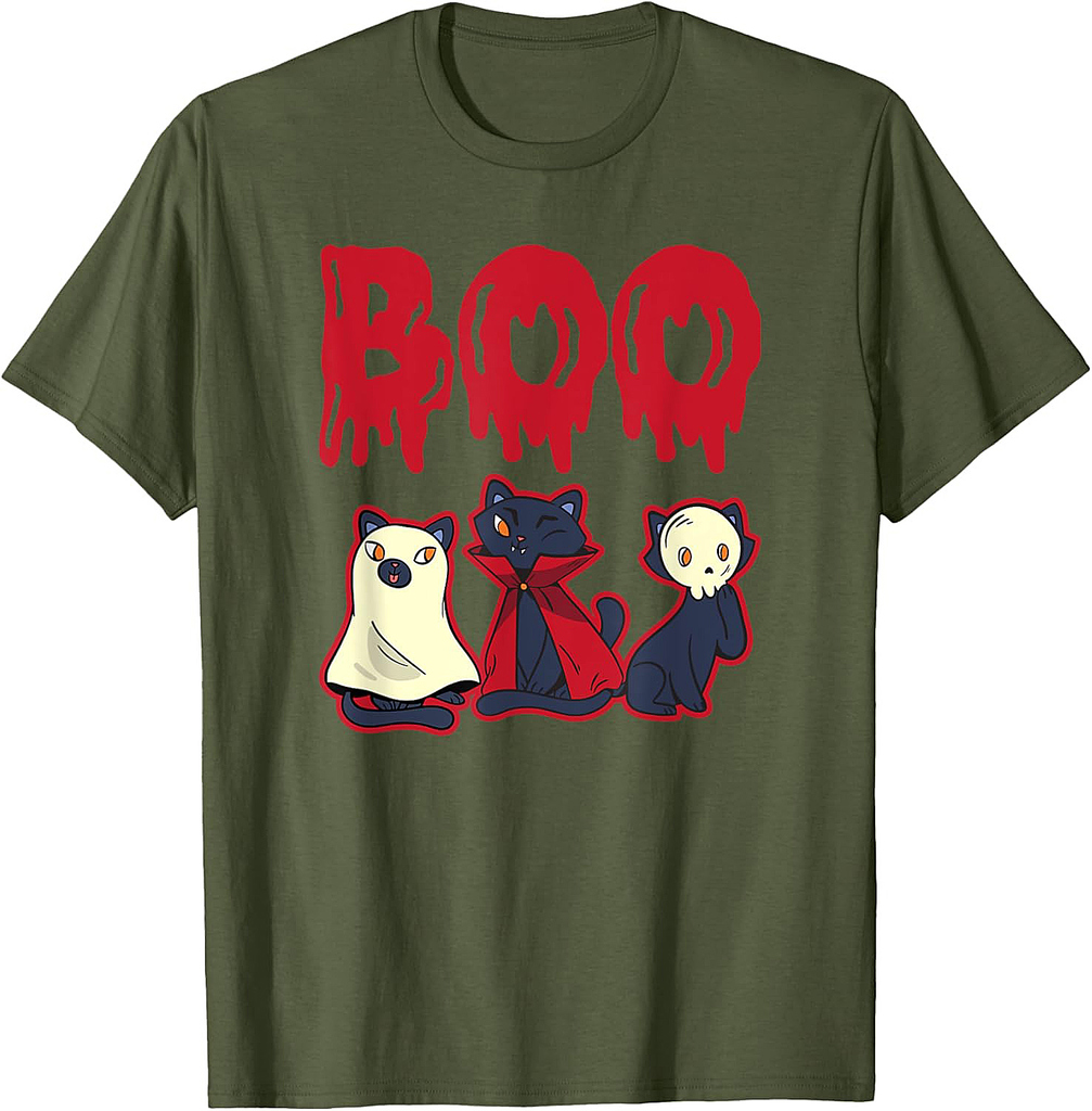 Halloween Boo Cats Halloween T-Shirt