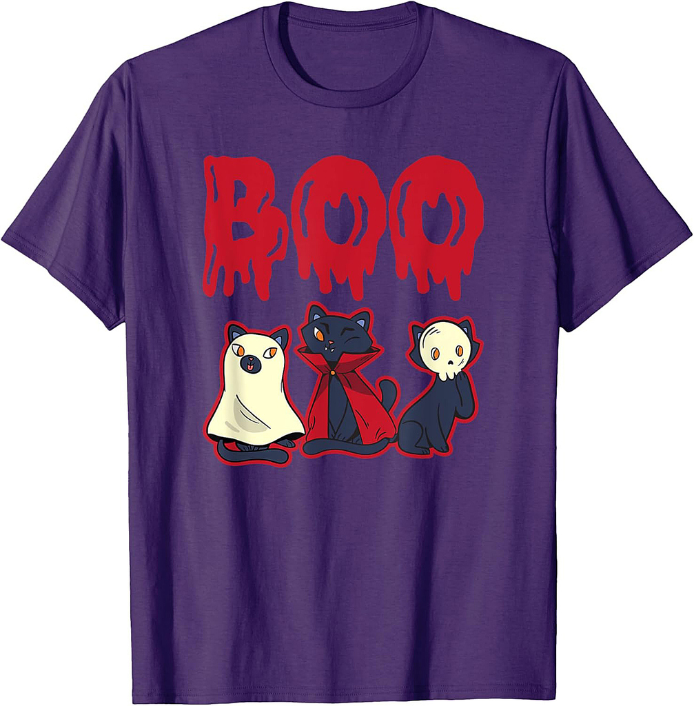 Halloween Boo Cats Halloween T-Shirt