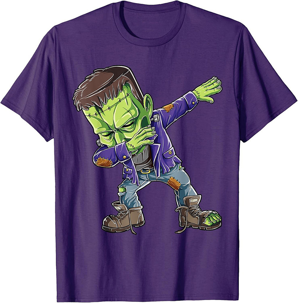 Halloween Boys Men Dabbing Frankenstein Monster Zombie Dab T-Shirt