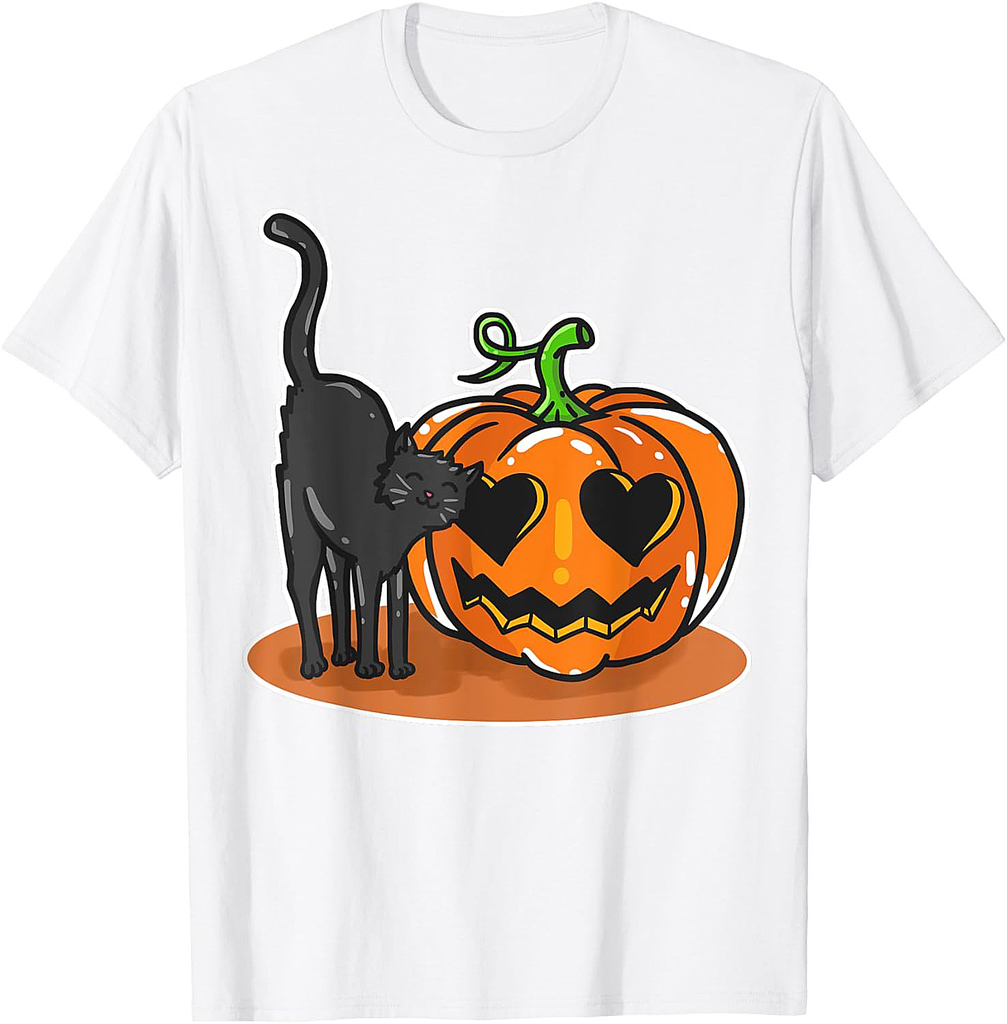 Halloween Cat Pumpkin Love T-Shirt