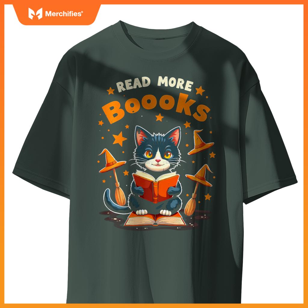 Halloween Cat Teacher Reading Read More Books