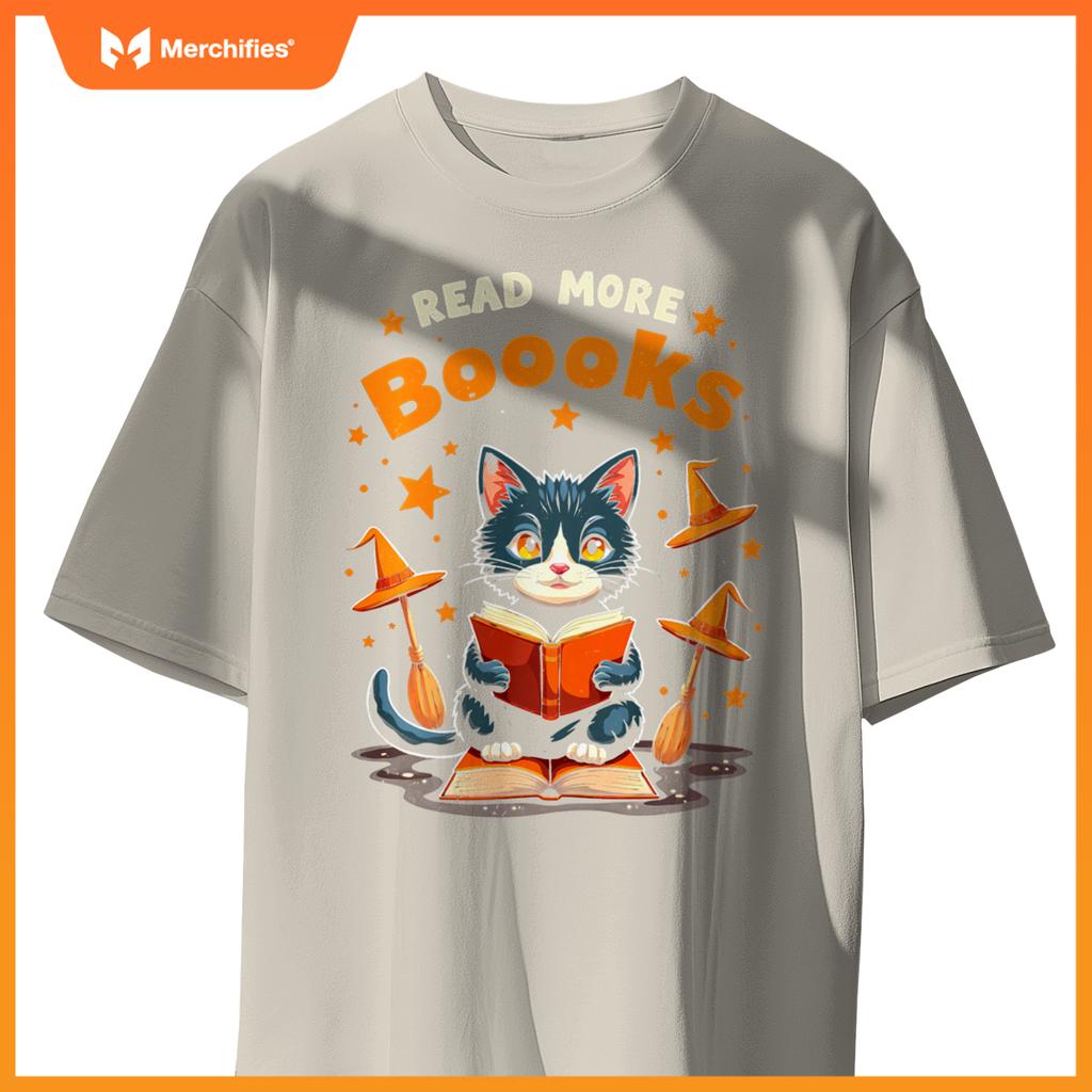 Halloween Cat Teacher Reading Read More Books