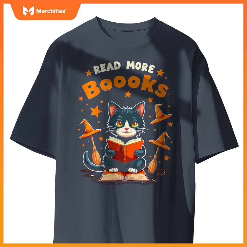 Halloween Cat Teacher Reading Read More Books