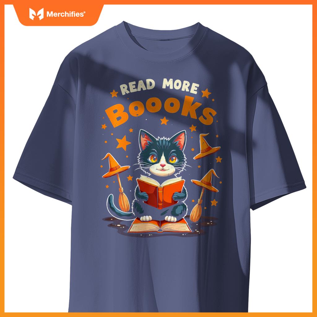 Halloween Cat Teacher Reading Read More Books
