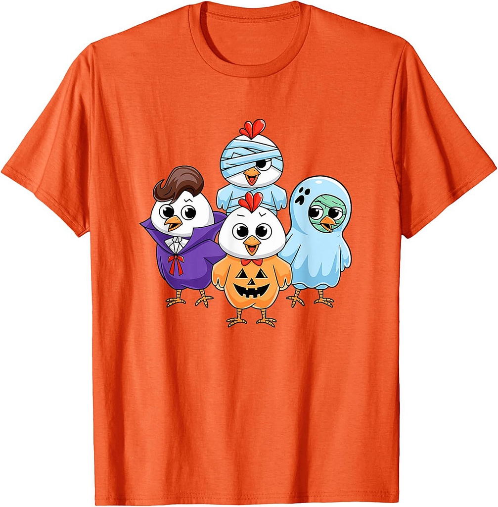 Halloween Chicken Ghost Vampire Mummy Trick Or Treat T-Shirt