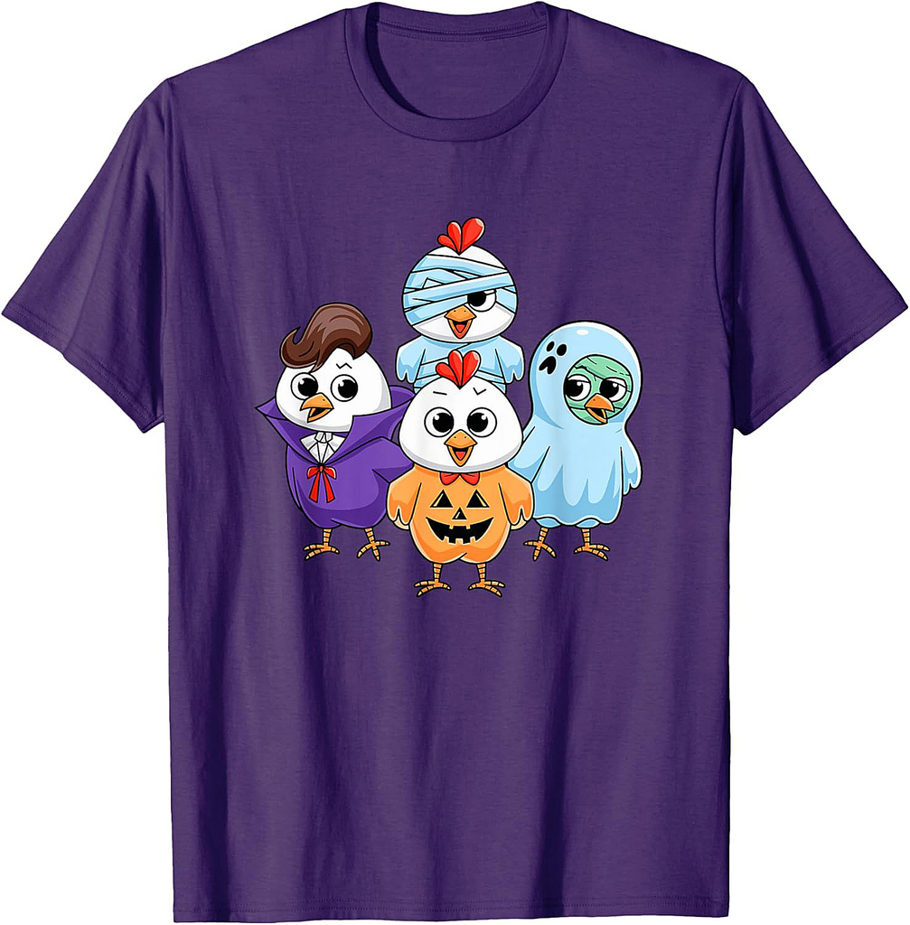 Halloween Chicken Ghost Vampire Mummy Trick Or Treat T-Shirt
