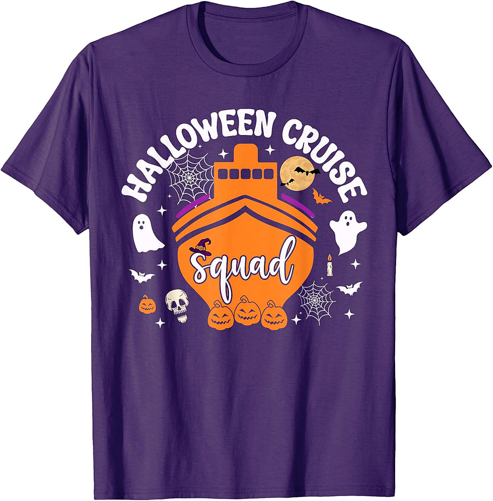 Halloween Cruise Squad Family 2023 Cruising Crew Funny Trip T-Shirt