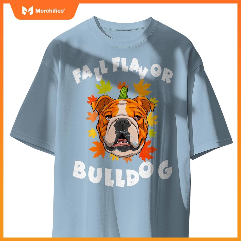 Halloween English Bulldog Fall Pumpkin Funny Cute Autumn T-Shirt