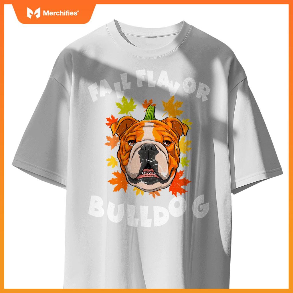 Halloween English Bulldog Fall Pumpkin Funny Cute Autumn T-Shirt