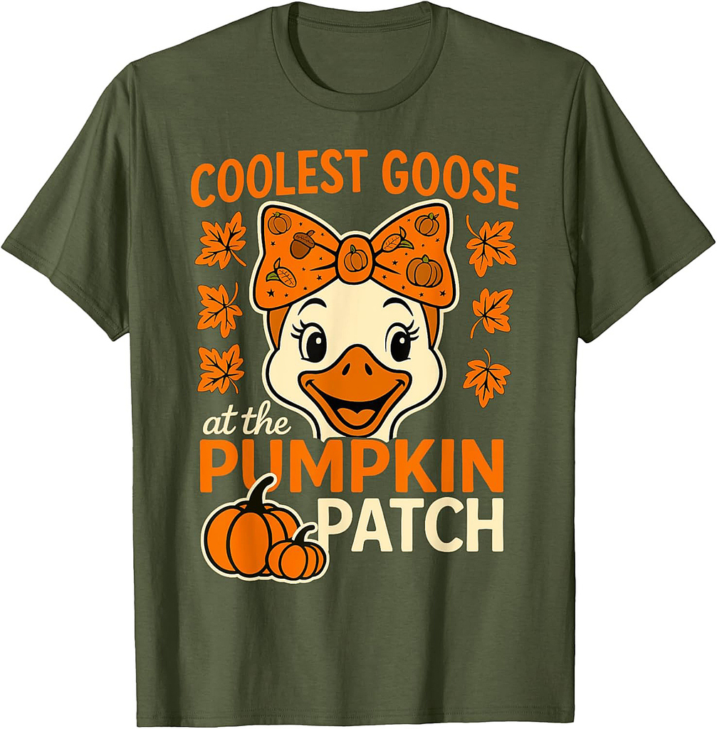 Halloween: Goose Coolest Pumpkin In The Patch Girls T-Shirt