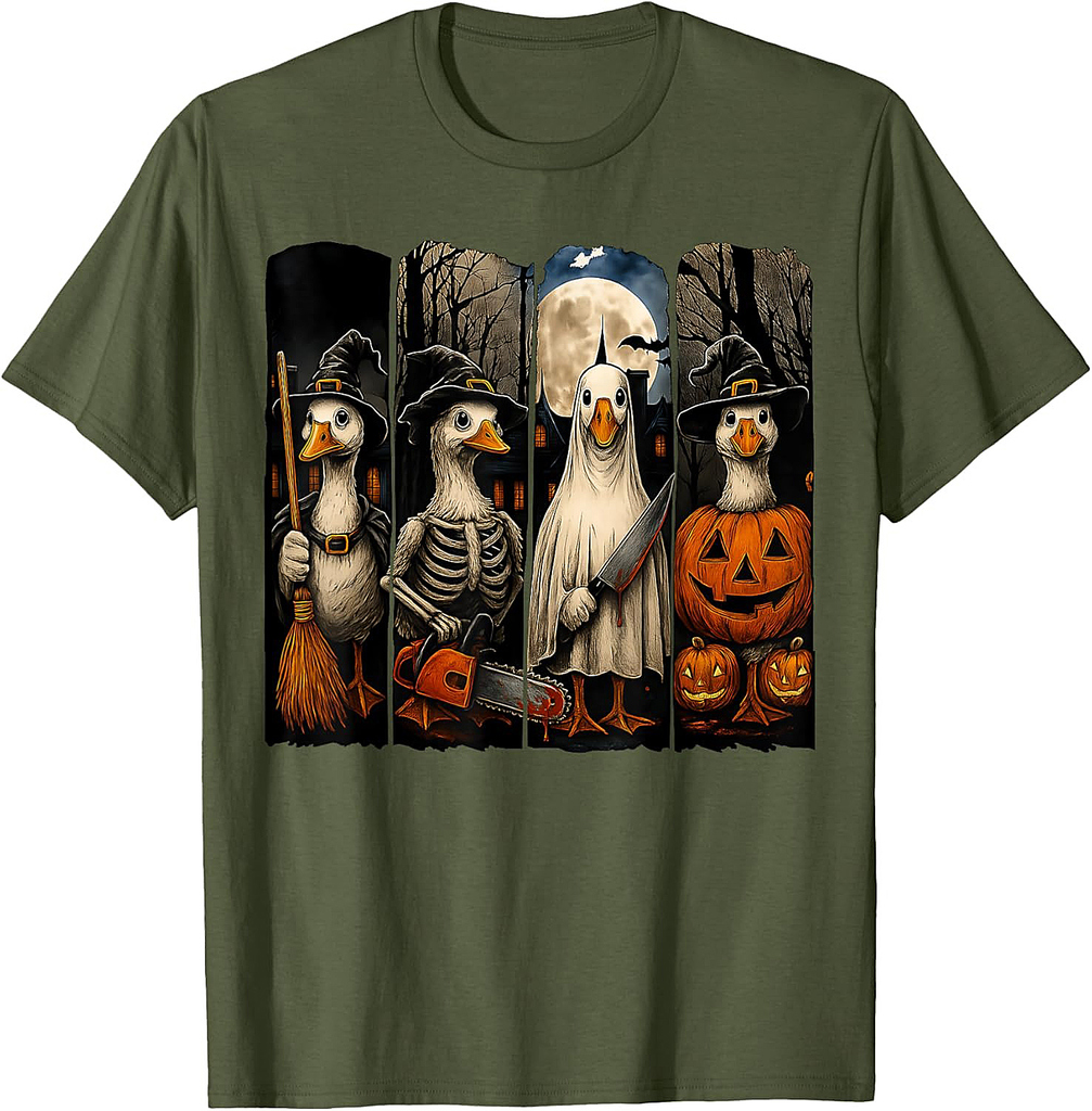 Halloween: Goose Horror Spooky Ghost Goose Movie Fall T-Shirt