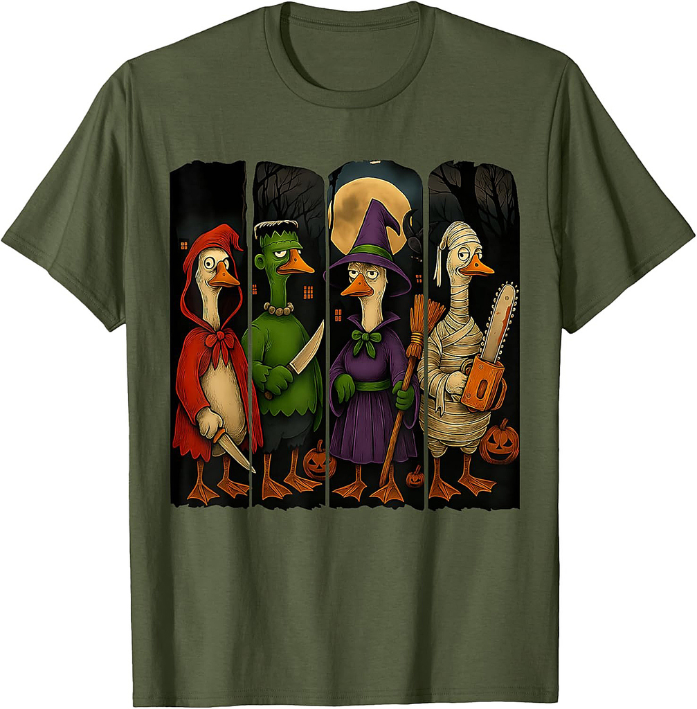 Halloween: Goose Horror Spooky Ghost Goose Movie Fall T-Shirt