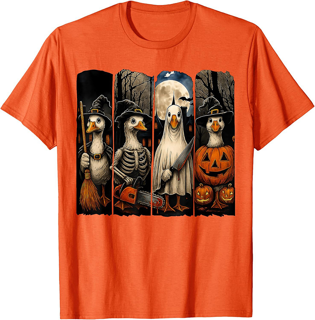 Halloween: Goose Horror Spooky Ghost Goose Movie Fall T-Shirt