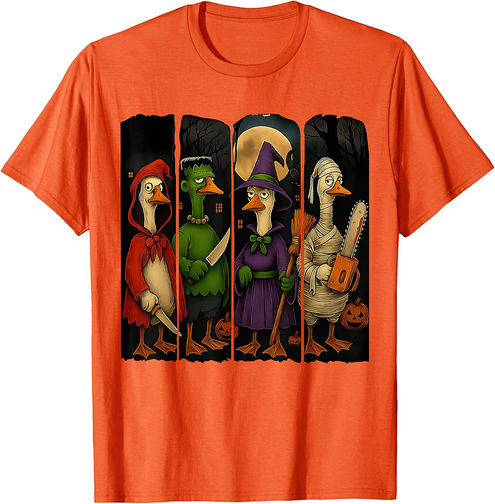 Halloween: Goose Horror Spooky Ghost Goose Movie Fall T-Shirt