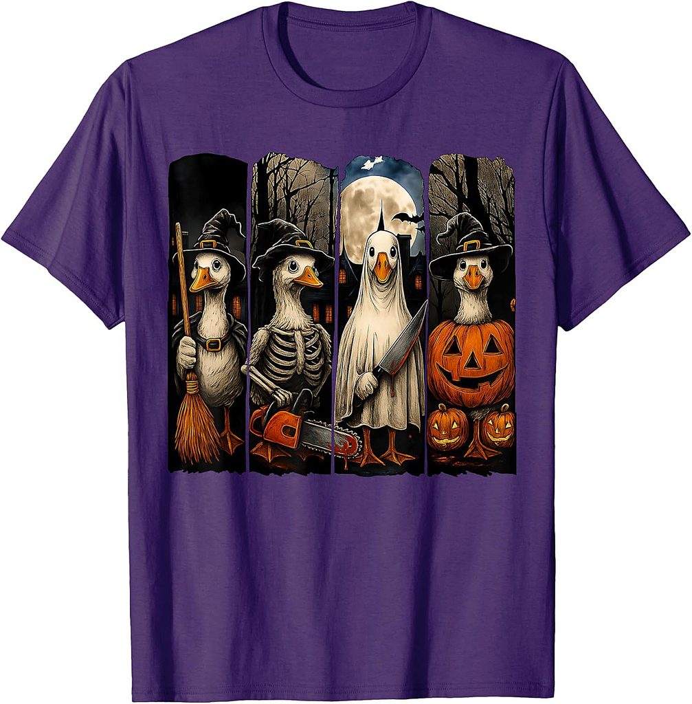 Halloween: Goose Horror Spooky Ghost Goose Movie Fall T-Shirt