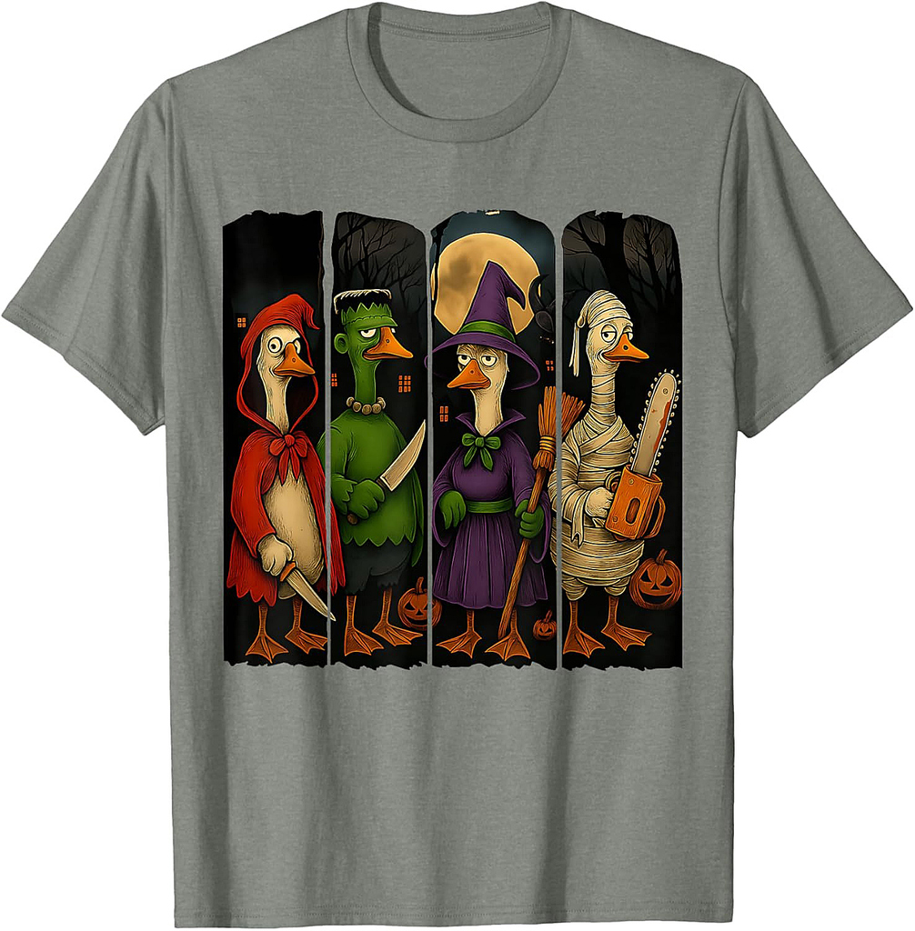 Halloween: Goose Horror Spooky Ghost Goose Movie Fall T-Shirt