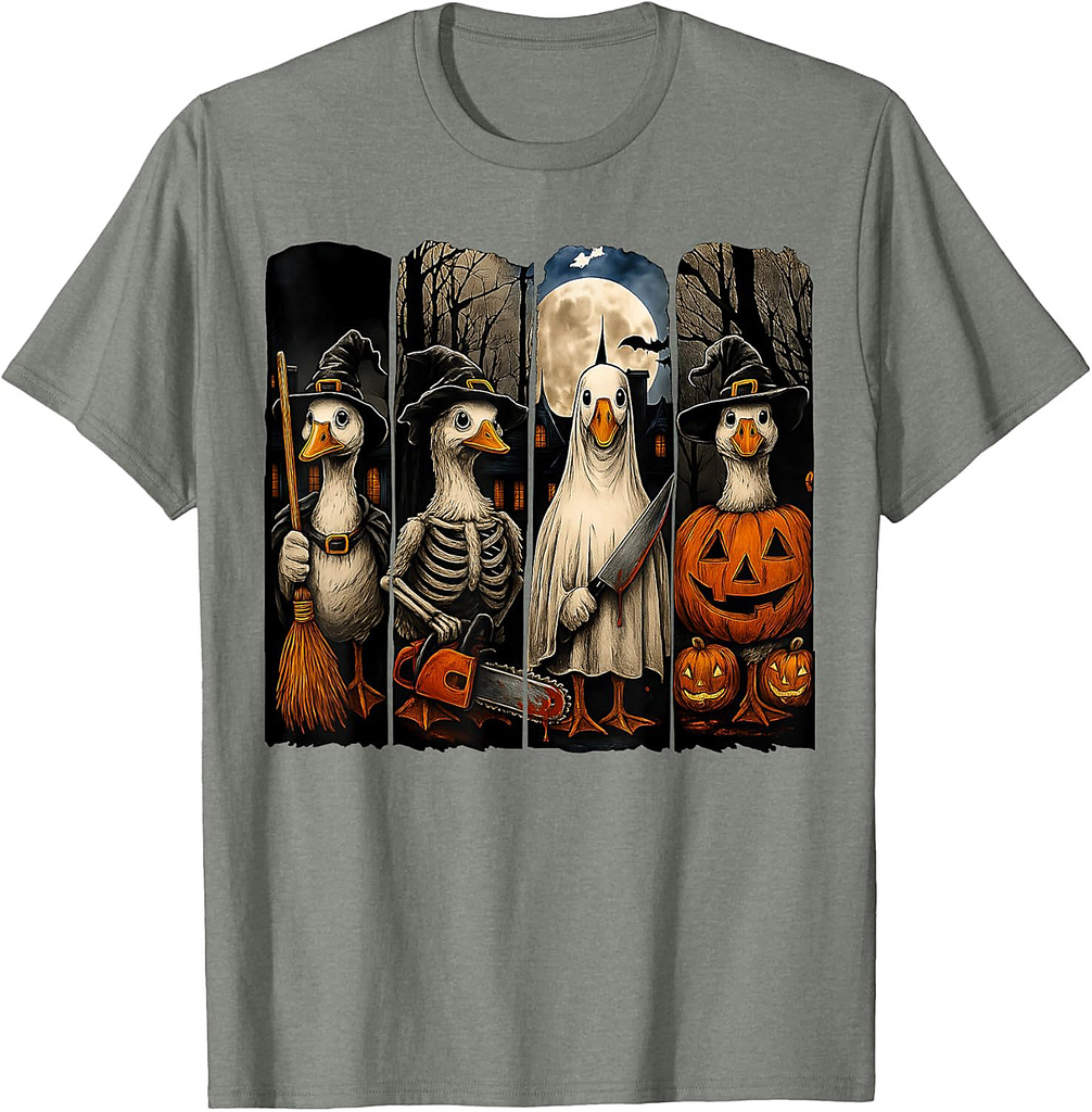 Halloween: Goose Horror Spooky Ghost Goose Movie Fall T-Shirt