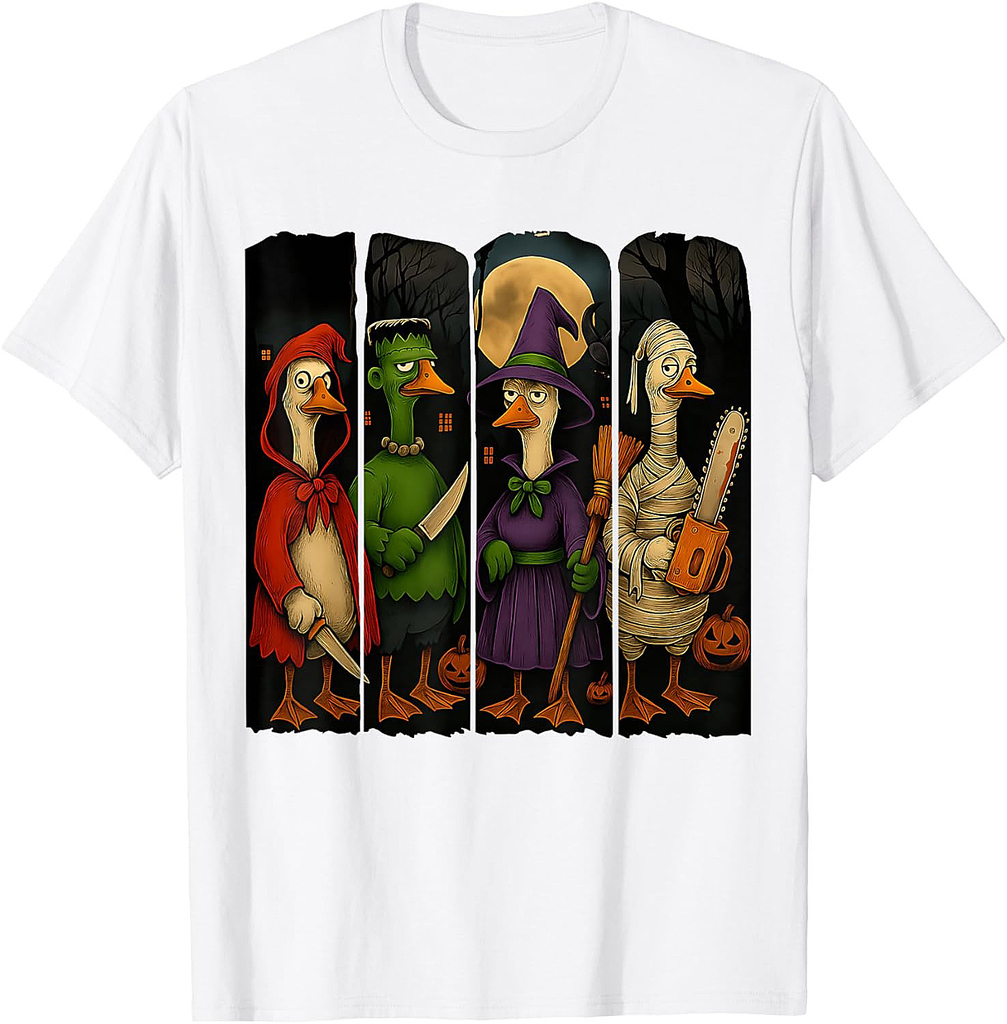 Halloween: Goose Horror Spooky Ghost Goose Movie Fall T-Shirt