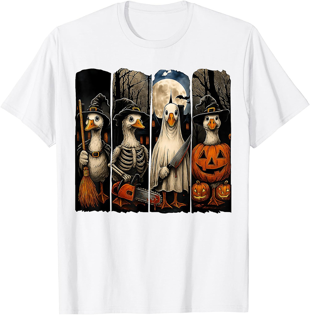 Halloween: Goose Horror Spooky Ghost Goose Movie Fall T-Shirt