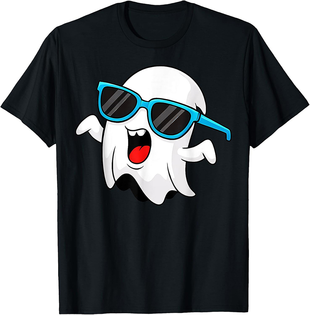 Halloween Group Costume Ghost Sunglasses Spooky Vibes 02 T-Shirt