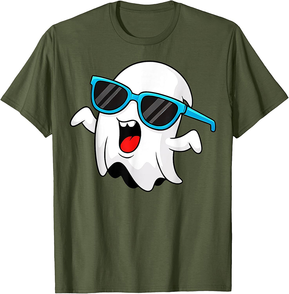 Halloween Group Costume Ghost Sunglasses Spooky Vibes 02 T-Shirt