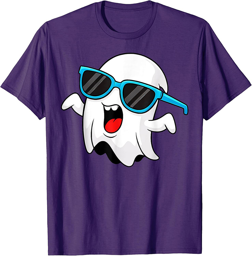 Halloween Group Costume Ghost Sunglasses Spooky Vibes 02 T-Shirt