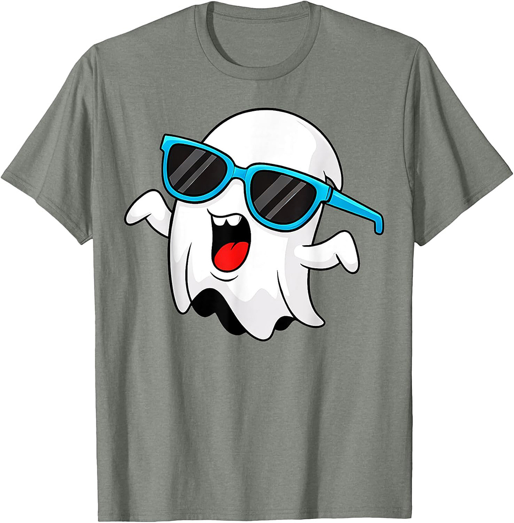 Halloween Group Costume Ghost Sunglasses Spooky Vibes 02 T-Shirt