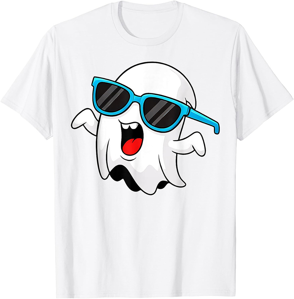 Halloween Group Costume Ghost Sunglasses Spooky Vibes 02 T-Shirt