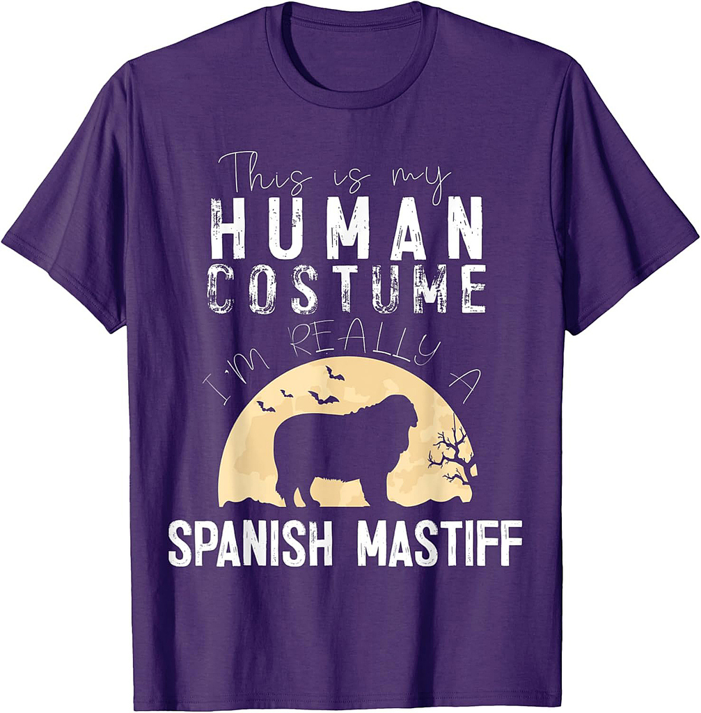 Halloween Human Costume Spanish Mastiff Creepy Horror T-Shirt