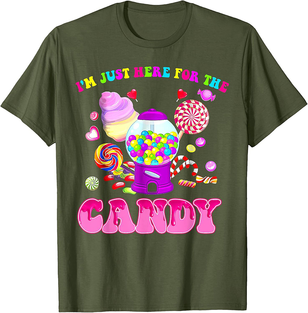 Halloween I'm Just Here For The Candy Sweet Candy Land T-Shirt
