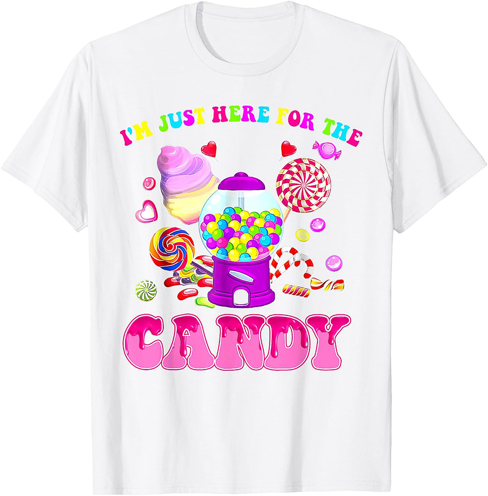 Halloween I'm Just Here For The Candy Sweet Candy Land T-Shirt