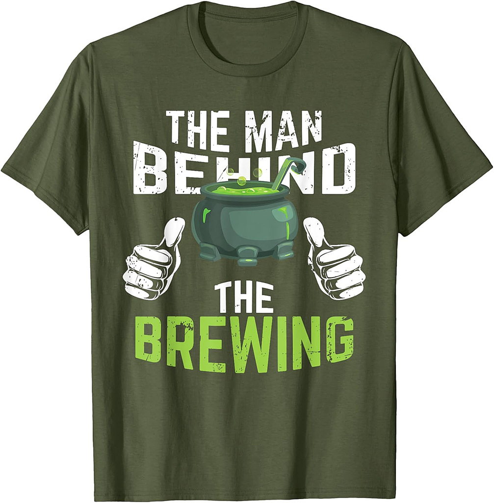 Halloween Pregnancy Shirt Dad The Man Behind The Brewing T-Shirt