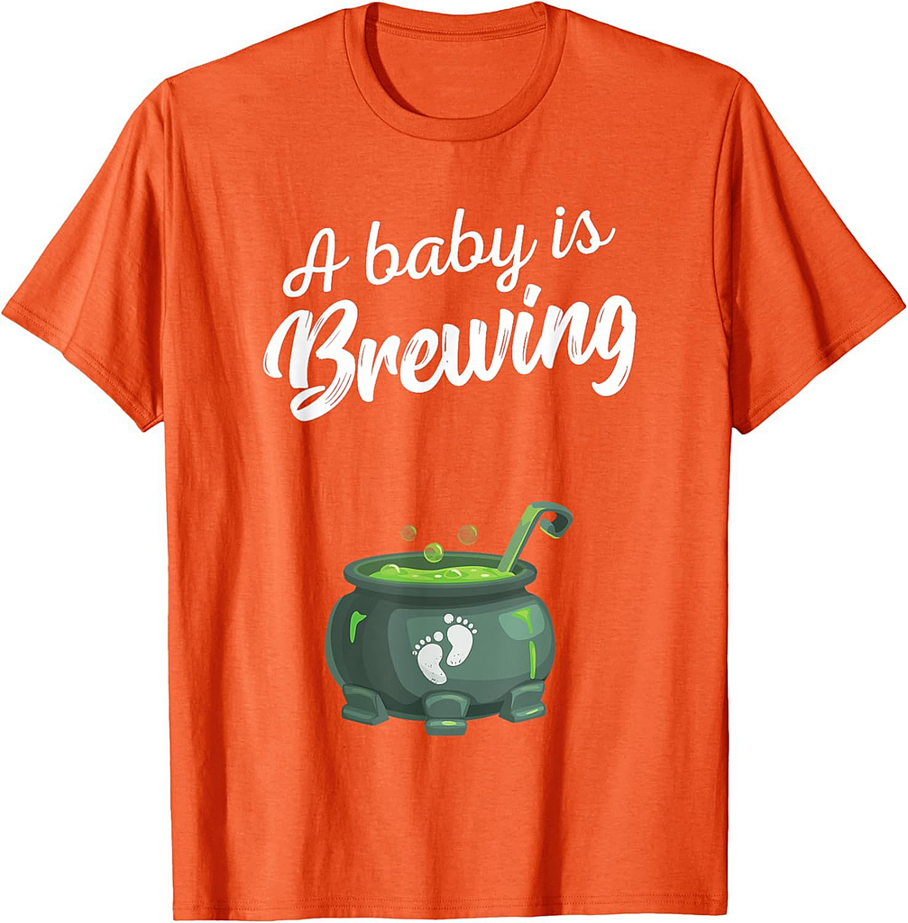 Halloween Pregnancy Shirt Mom To Be A Baby Is Brewing T-Shirt