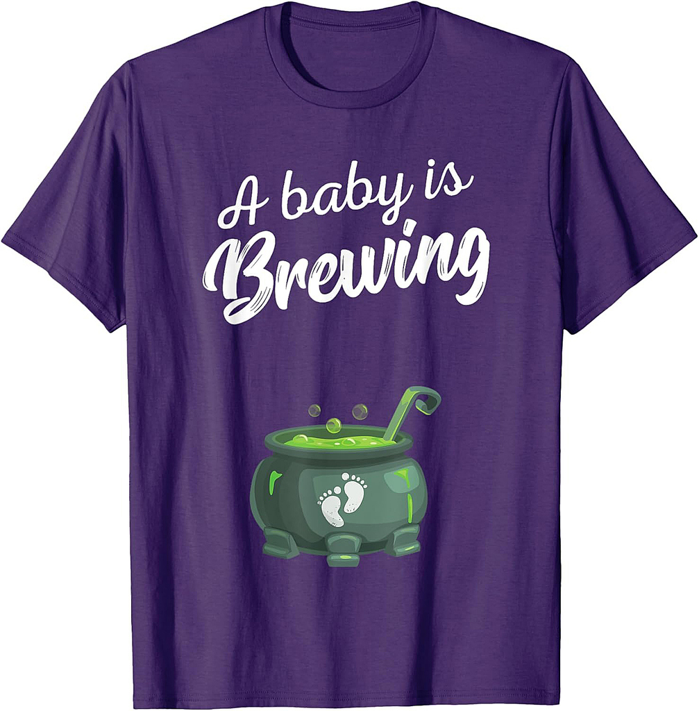 Halloween Pregnancy Shirt Mom To Be A Baby Is Brewing T-Shirt