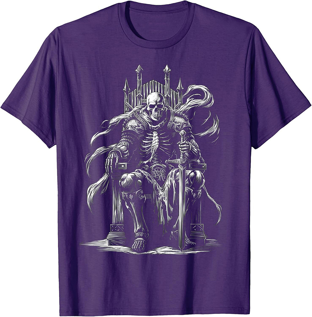 Halloween Skeleton Shirt Men Funny Skeleton King Halloween T-Shirt