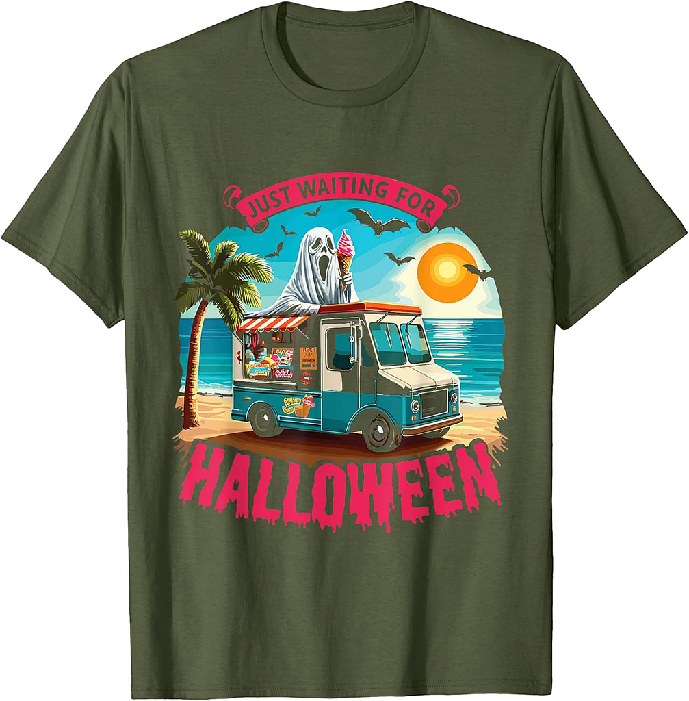 Halloween Summer Just Waiting For Halloween Ice Cream T-Shirt