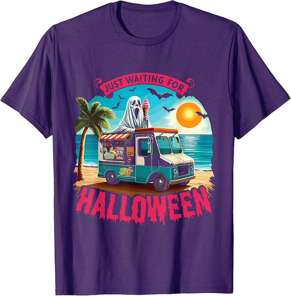 Halloween Summer Just Waiting For Halloween Ice Cream T-Shirt