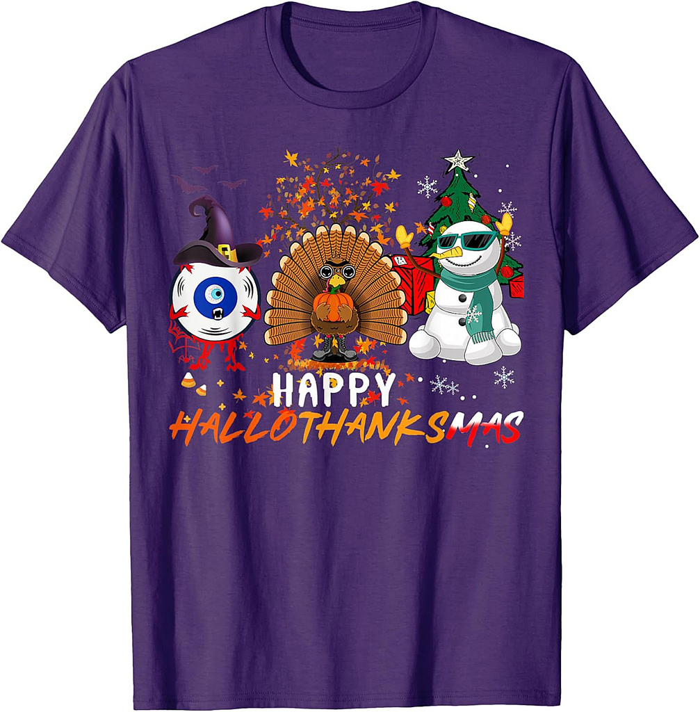 Halloween Thanksgiving Christmas T-Shirt