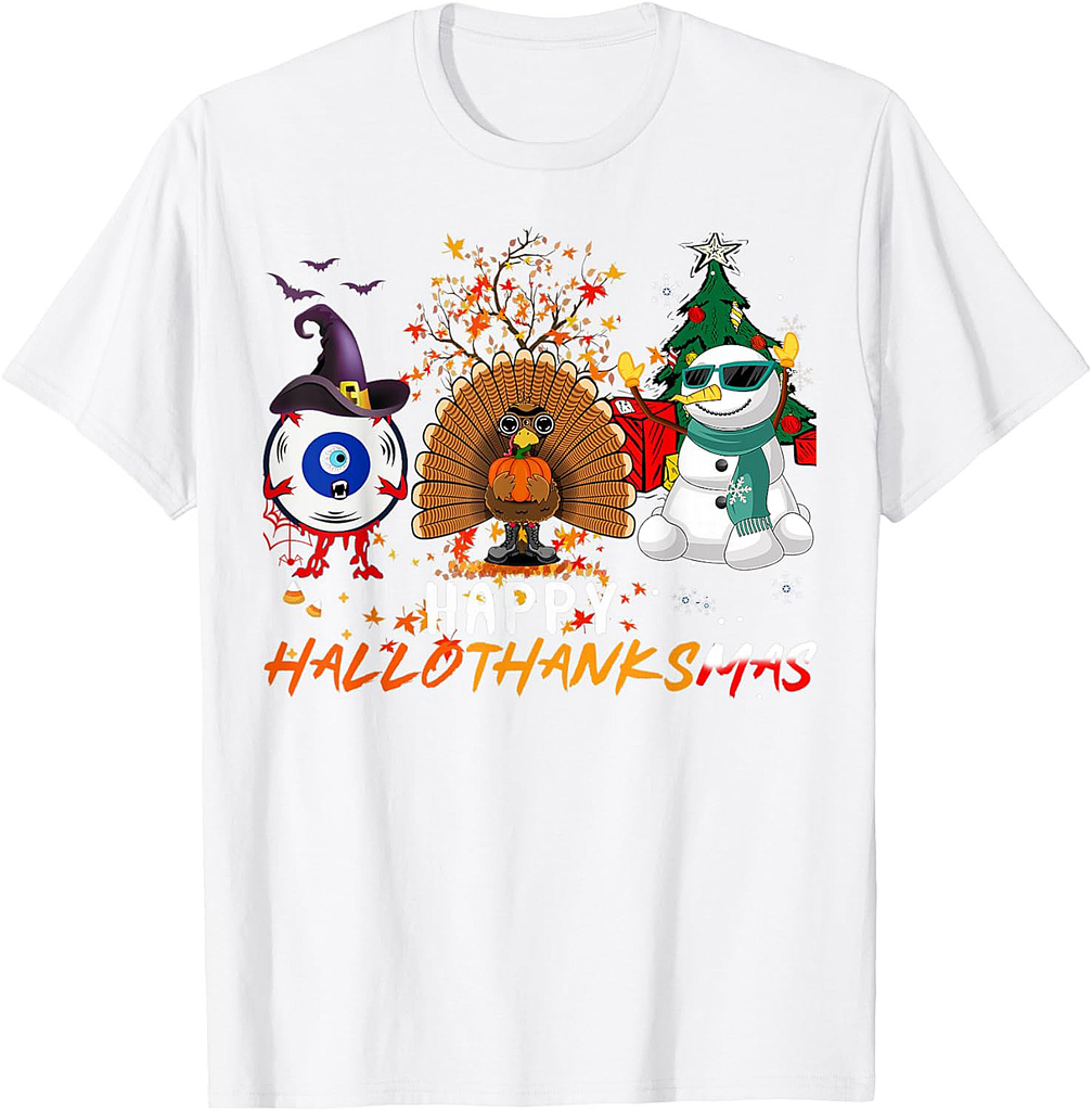 Halloween Thanksgiving Christmas T-Shirt