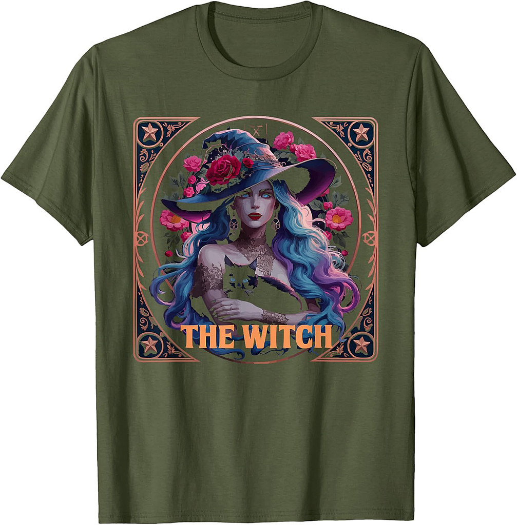 Halloween Witch Lover Spooky Witchy Broom Trick Or Treat T-Shirt