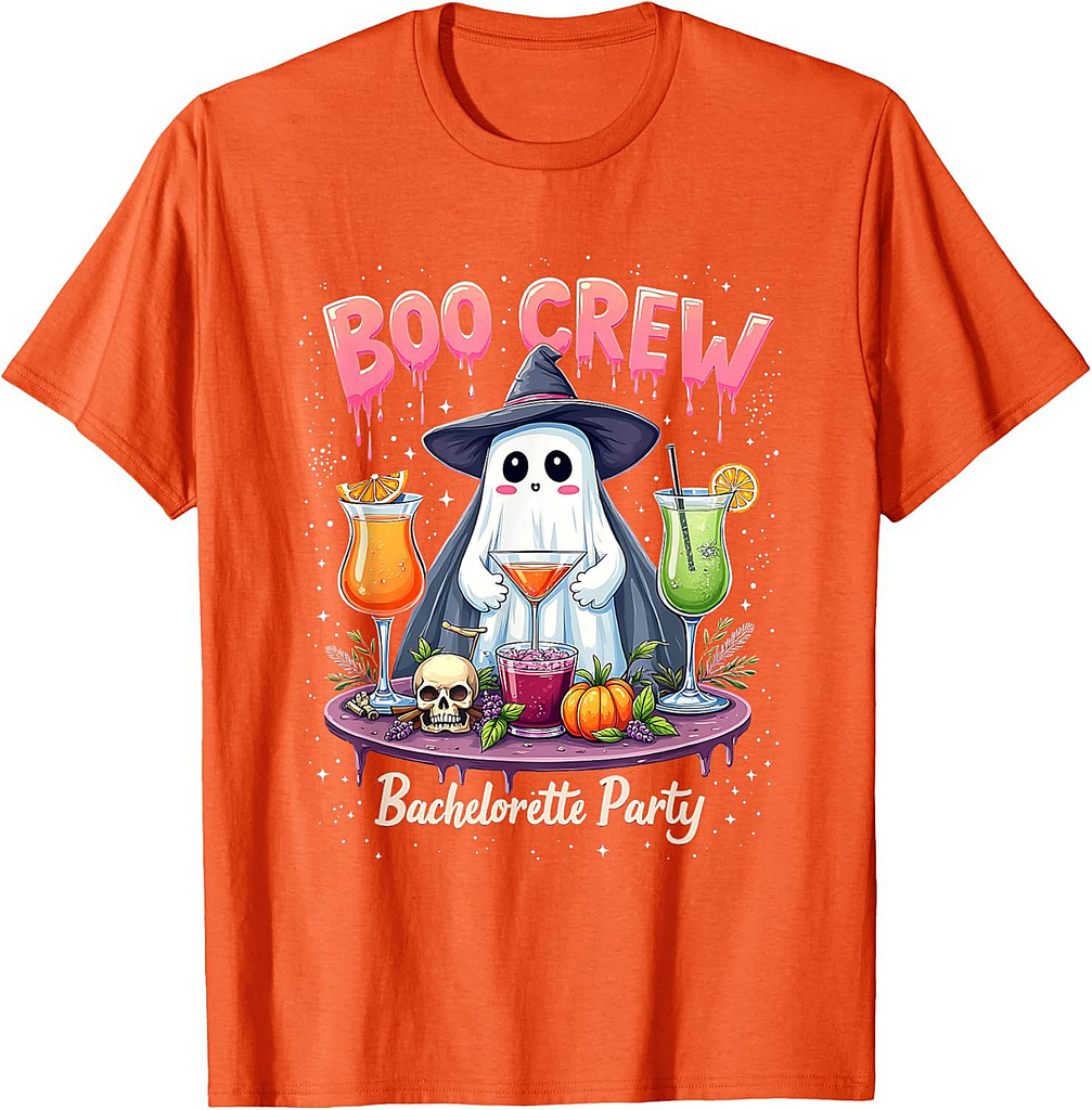 Halloween Witchy Bridal Boo Crew Bachelorette Party T-Shirt