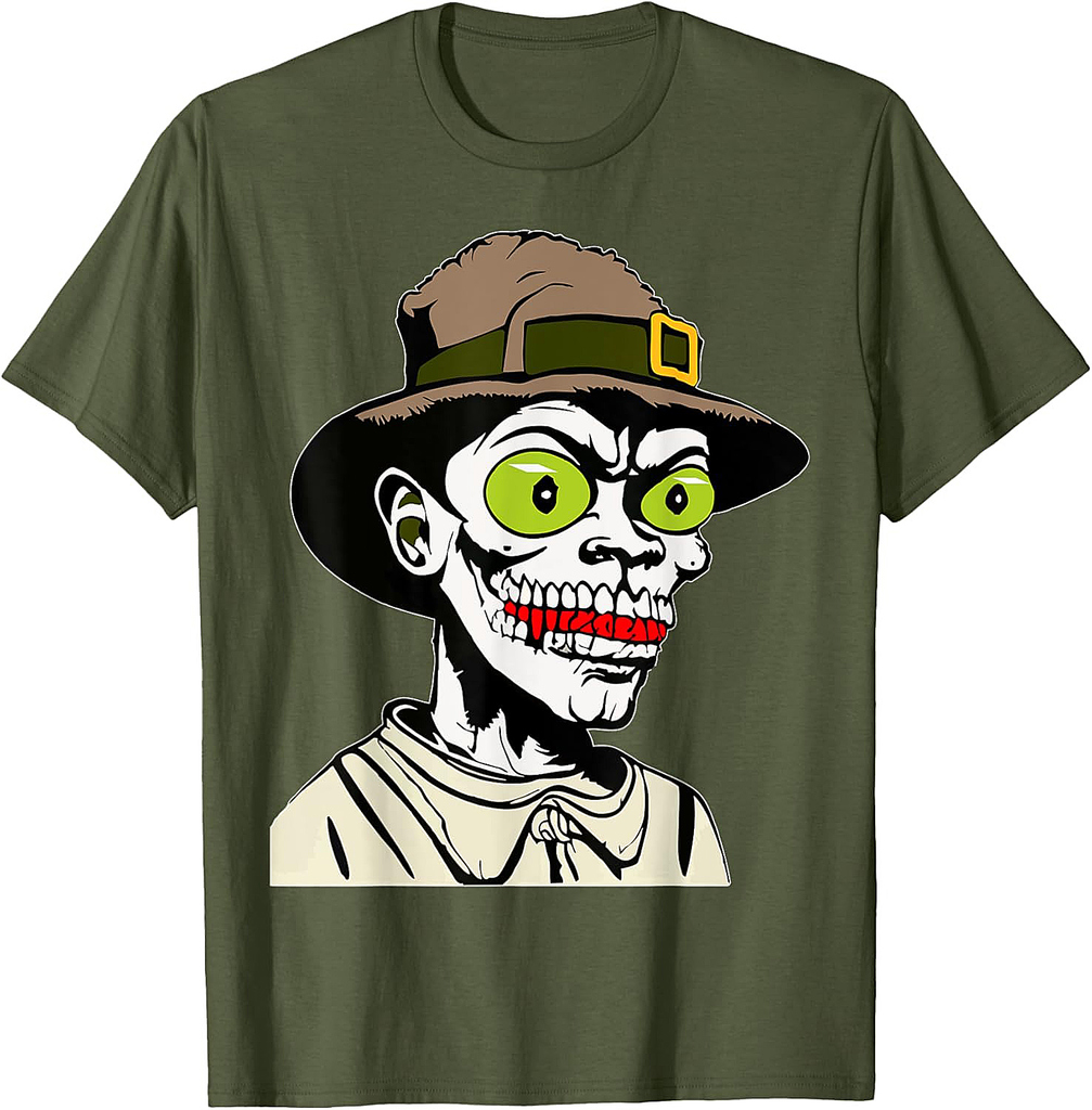 Halloween Zombie Costume Scary Horror Skeleton Man Halloween T-Shirt