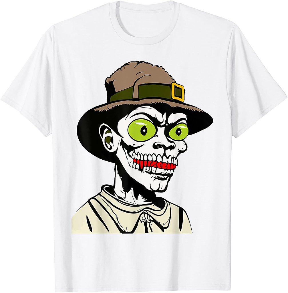 Halloween Zombie Costume Scary Horror Skeleton Man Halloween T-Shirt