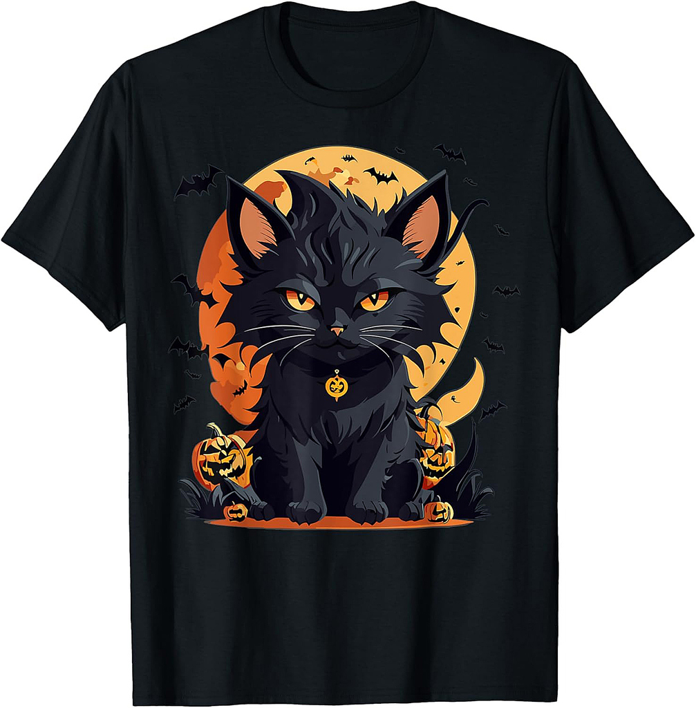 Halloween cat Scary cats Men Women Kids T-Shirt