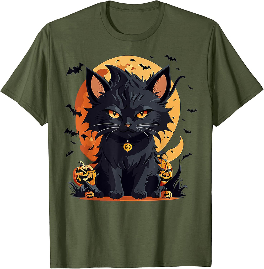 Halloween cat Scary cats Men Women Kids T-Shirt