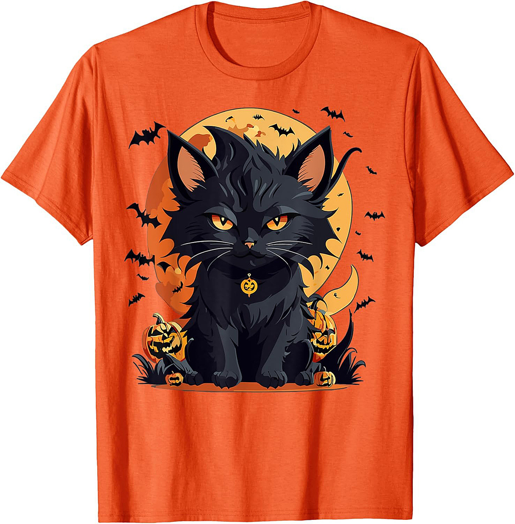 Halloween cat Scary cats Men Women Kids T-Shirt